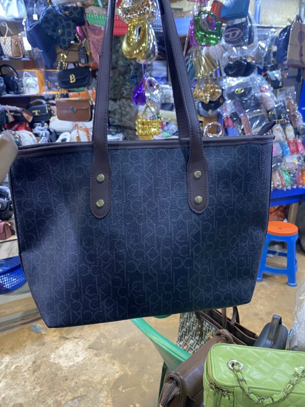 Writing  Navy Blue Tote Bag - Image 2
