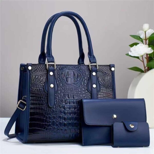 Crocodile Pattern Texture Handbag - Image 5