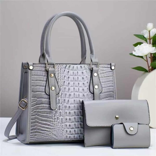 Crocodile Pattern Texture Handbag - Image 8