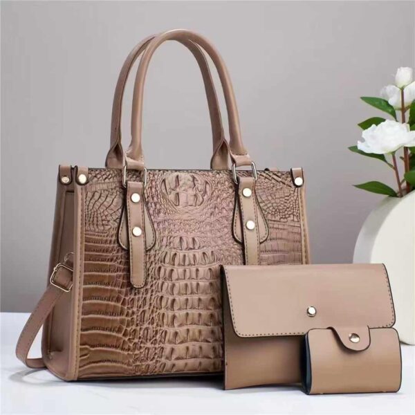 Crocodile Pattern Texture Handbag - Image 3