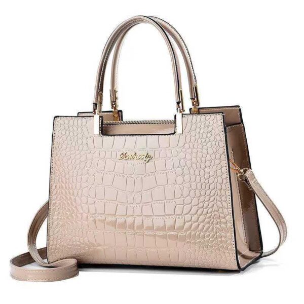 Shiny Patent Leather Crocodile Pattern - Image 3