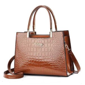 Shiny Patent Leather Crocodile Pattern