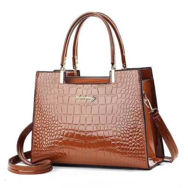 Shiny Patent Leather Crocodile Pattern