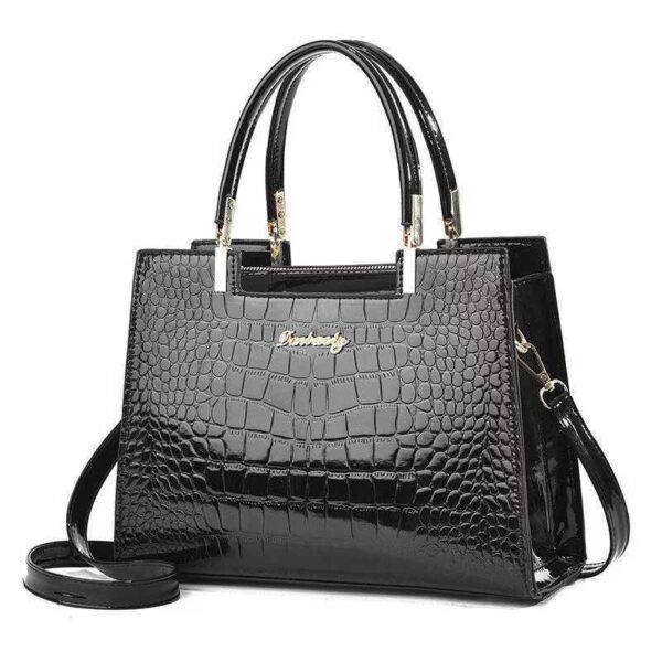 Shiny Patent Leather Crocodile Pattern - Image 6