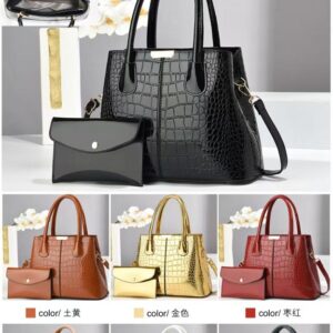 shinny cooperate crocodile pattern bag