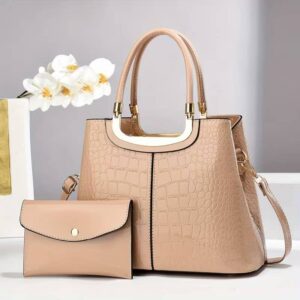 crocodile skin designed handbag